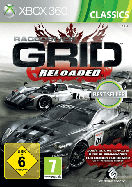Race Driver: GRID: Reloaded box art for Xbox 360